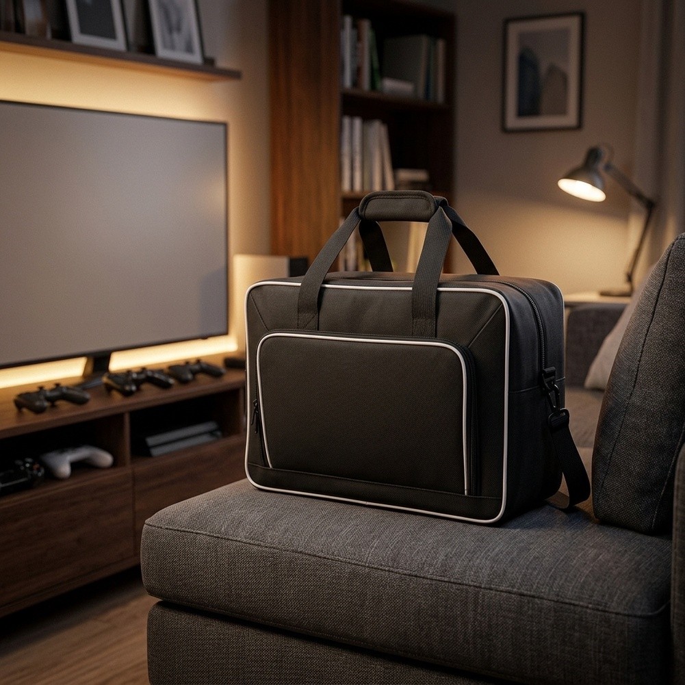 Gaming Console Organizer - For PS5 Console Storage Bag Large