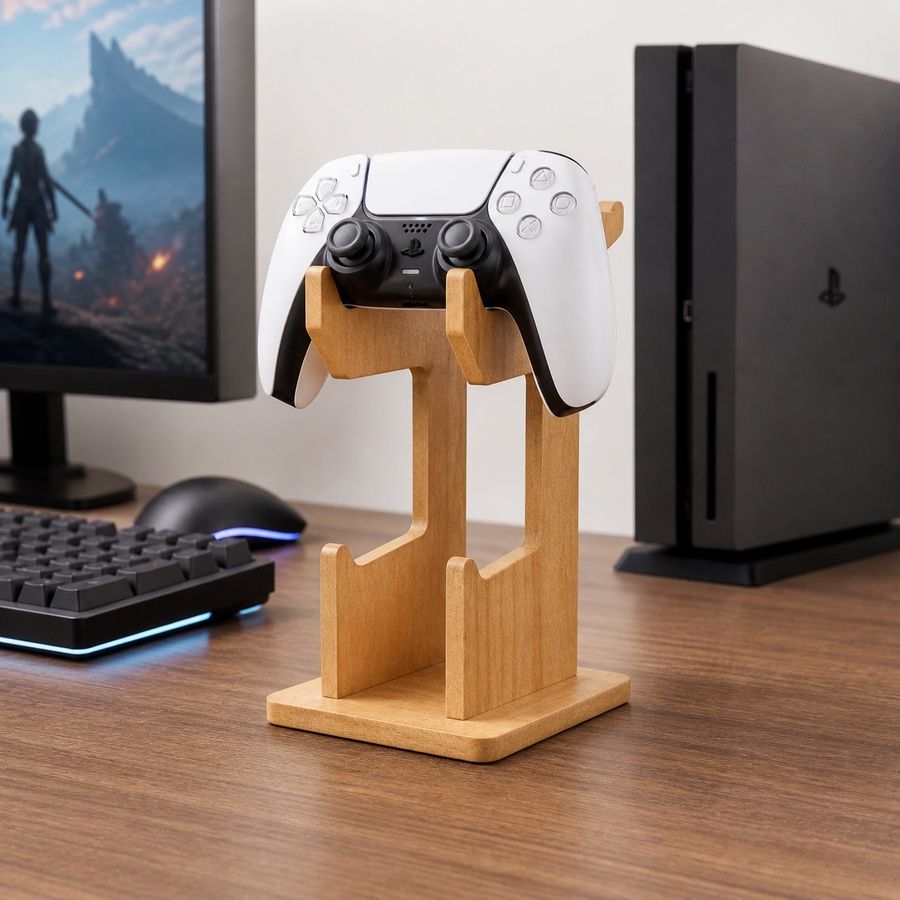 Wooden Game Controller Display - Gaming Console Organizer recension och pris