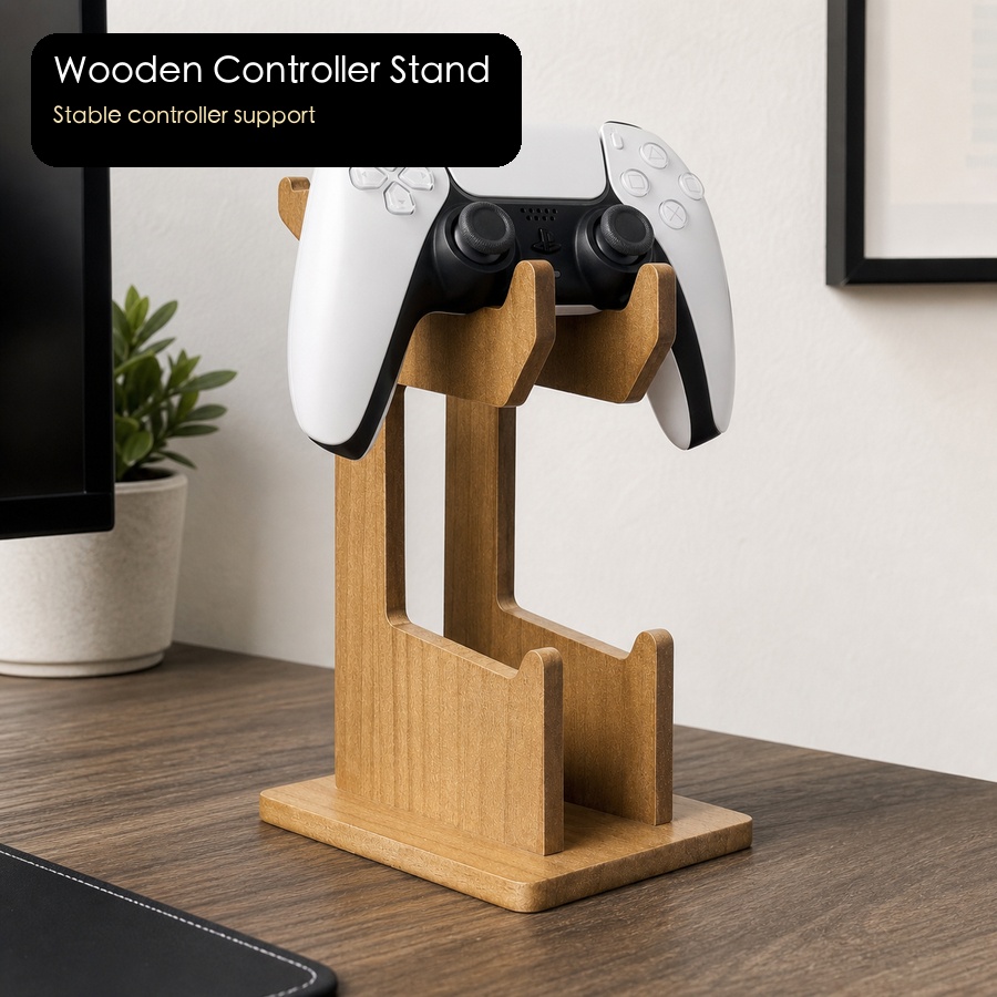 Wooden Game Controller Display - Gaming Console Organizer recension och pris