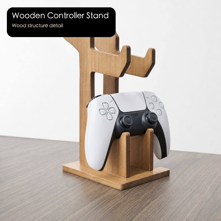 Wooden Game Controller Display - Gaming Console Organizer recension och pris